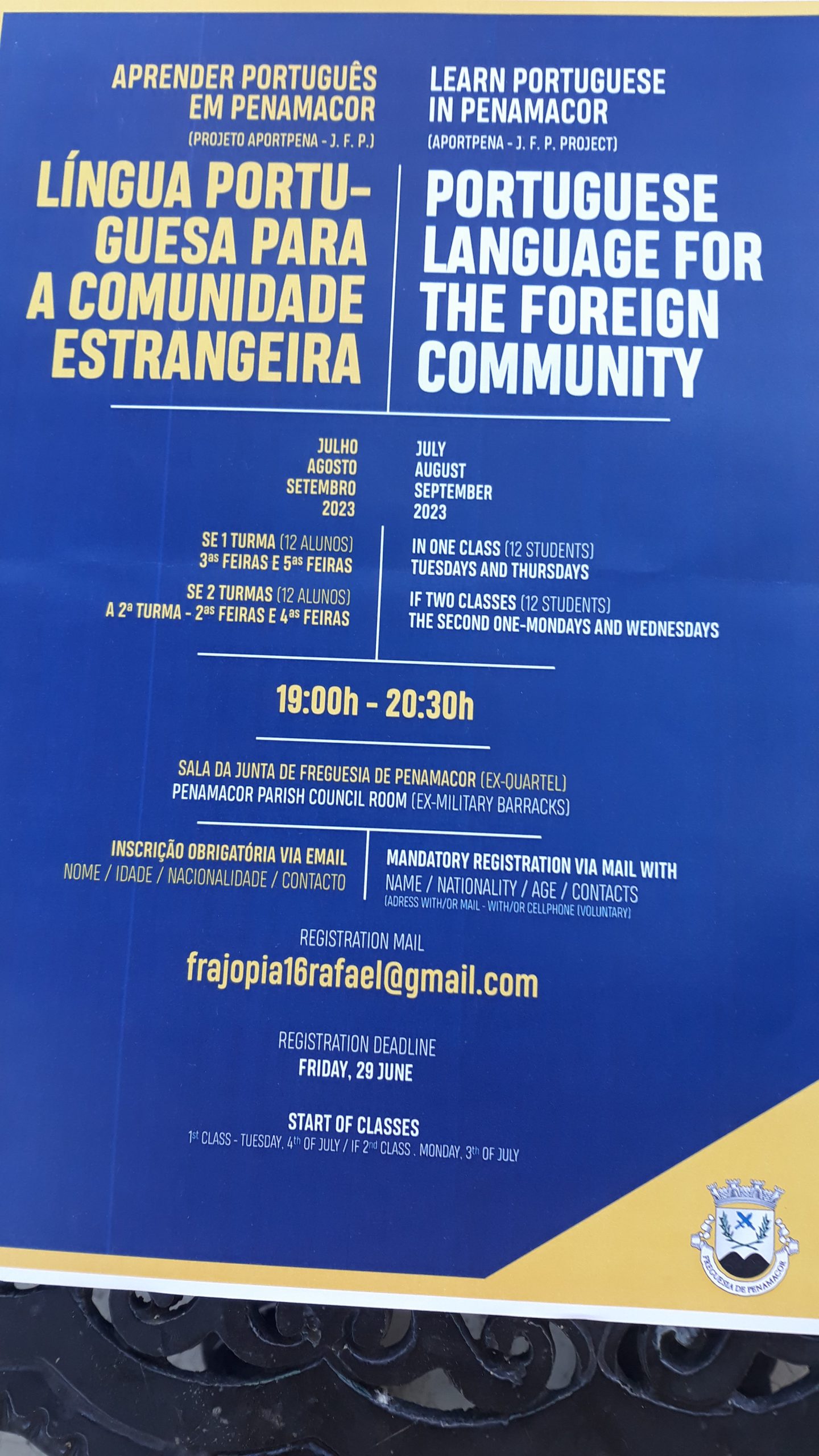 Cartaz Aprender Português